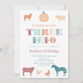 Terracotta Drei-Sterne-Party Einladung (Vorderseite)