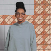 Terracotta Dreiecke Rustikale Wandakzente Fliese