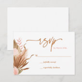 Terracotta Driven Palms RSVP-Karte RSVP Karte (Vorne/Hinten)
