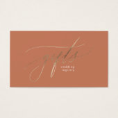 Terracotta Dusty Orange Elegante Boho Geschenkkart (Vorderseite)