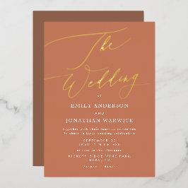 Terracotta Dusty Orange Folieneinladung