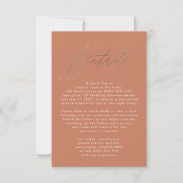Terracotta Dusty Orange RSVP Karte