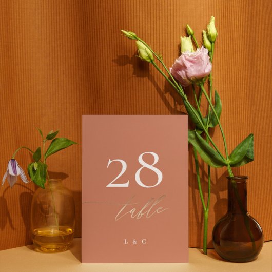 Terracotta Dusty Orange Tischnummer