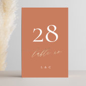 Terracotta Dusty Orange Tischnummer