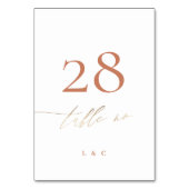 Terracotta Dusty Orange Tischnummer (Vorderseite)