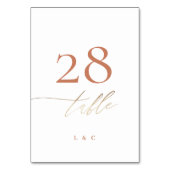 Terracotta Dusty Orange Tischnummer (Vorderseite)