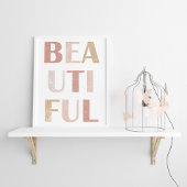 Terracotta Dusty Rose Beautiful Affirmation Poster