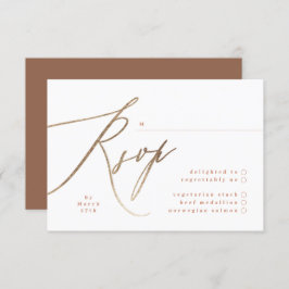 Terracotta Dusty White RSVP Karte