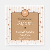 Terracotta Earth Tone Autumnal Wreath Fall Taufe Serviette (Vorderseite)