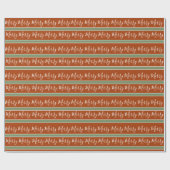 Terracotta Earth Tones Frohe Weihnachten Geschenkpapier (Flach)