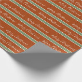 Terracotta Earth Tones Frohe Weihnachten Geschenkpapier (Ecke)