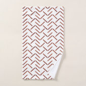 Terracotta Earthy Tone Boho Geometric Pattern  Badhandtuch Set (Handtuch)