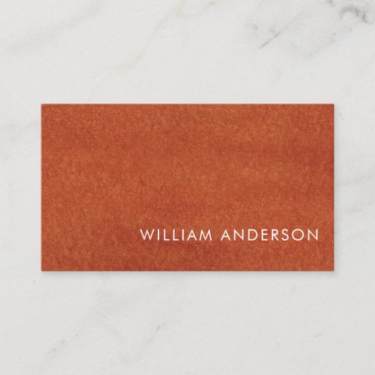 Terracotta Earthy Tone Business Card Visitenkarte (Vorderseite)