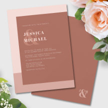 Terracotta Earthy Tones Modern Typografy Wedding