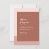 Terracotta Earthy Tones Modern Typografy Wedding Einladung (Vorderseite)