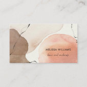 Terracotta Earthy Tones Watercolor Background Visitenkarte (Vorderseite)