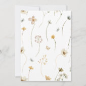 Terracotta Eine kleine Wildblume Kinderdusche Einladung (Rückseite)