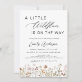 Terracotta Eine kleine Wildblume Kinderdusche Einladung (Vorderseite)