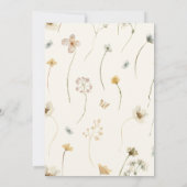 Terracotta Eine kleine Wildblume Kinderdusche Einladung (Rückseite)