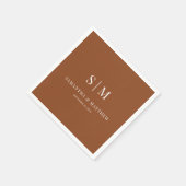 Terracotta Einfache Elegante Lugano Serviette (Ecke)