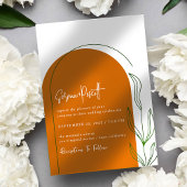 Terracotta + Einfache Hochzeit Einladung