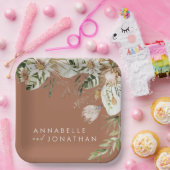 Terracotta einfaches botanisches, modernes, elegan pappteller (Party)