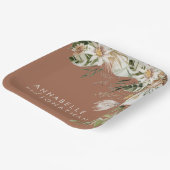 Terracotta einfaches botanisches, modernes, elegan pappteller (Gewinkelt)