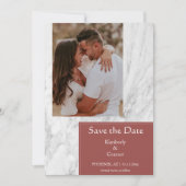 Terracotta Einfaches Marbella Foto Save The Date (Vorderseite)