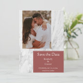 Terracotta Einfaches Marbella Foto Save The Date (Stehend Vorderseite)