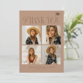 Terracotta Elegance Abschluss Danke Collage (Stehend Vorderseite)