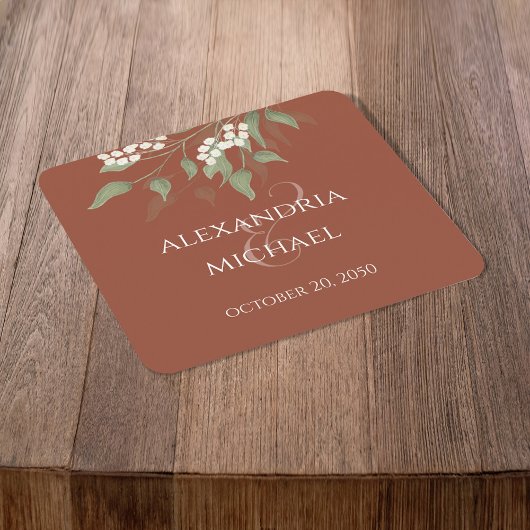 Terracotta Elegant Grüne Weinroute Mendrisiotto Rechteckiger Pappuntersetzer