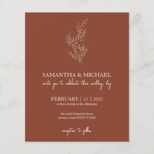 Terracotta Elegant Tiny Blume Botanisches Budget Flyer