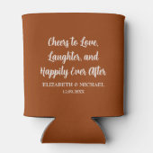 Terracotta Elegant Wedding Chef für Liebe Dosenkühler (Rückseite)