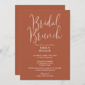 Terracotta Elegante Script Bridal Bunch Dusche Einladung (Vorne/Hinten)