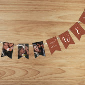 Terracotta Elegantes Foto Calligraphy Einfach Wimpelkette