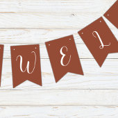 Terracotta Elegantes Foto Calligraphy Einfach Wimpelkette