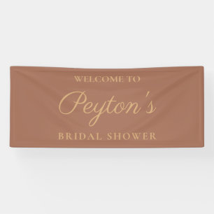 Terracotta Elegantes Script Brautparty Willkommen Banner