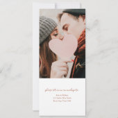 Terracotta Elegantes Script in einem Foto Hochzeit Einladung (Rückseite)