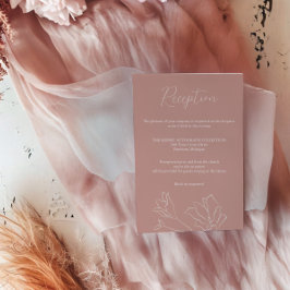 Terracotta Empfang Card | Boho Hand Gezeichnet Des Begleitkarte