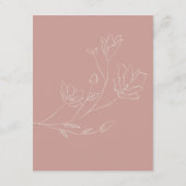 Terracotta Empfang Card | Boho Hand Gezeichnet Des Begleitkarte (Rückseite)