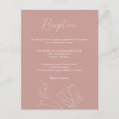 Terracotta Empfang Card | Boho Hand Gezeichnet Des Begleitkarte (Vorderseite)