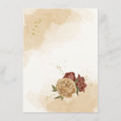 Terracotta Erden Ton Blumengrün Hochzeit Begleitkarte (Rückseite)