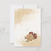 Terracotta Erden Ton Blumengrün Hochzeit Dankeskarte (Rückseite)