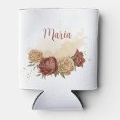 Terracotta Erden Ton Blumengrün Hochzeit Dosenkühler (Vorderseite)