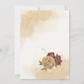 Terracotta Erden Ton Blumengrün Hochzeit Einladung (Rückseite)
