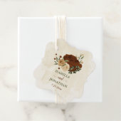 Terracotta Erden Ton Blumengrün Hochzeit Geschenkanhänger (Beispiel)