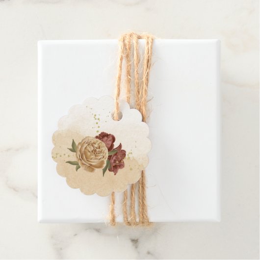 Terracotta Erden Ton Blumengrün Hochzeit Geschenkanhänger (Beispiel)