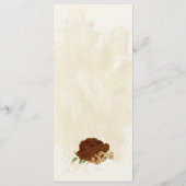 Terracotta Erden Ton Blumengrün Hochzeit Menükarte (Rückseite)