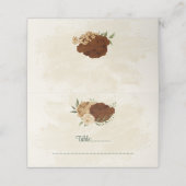 Terracotta Erden Ton Blumengrün Hochzeit Platzkarte (Außenseite Aufgefaltet)