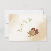 Terracotta Erden Ton Blumengrün Hochzeit RSVP Karte (Rückseite)